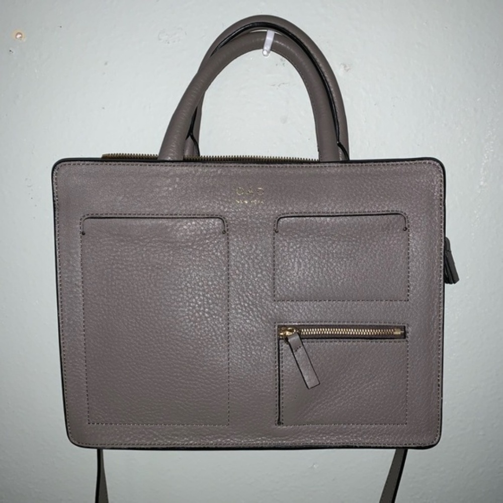 OAD New York Kit Tote Pebble Gray Satchel Handbag - Picture 2 of 6
